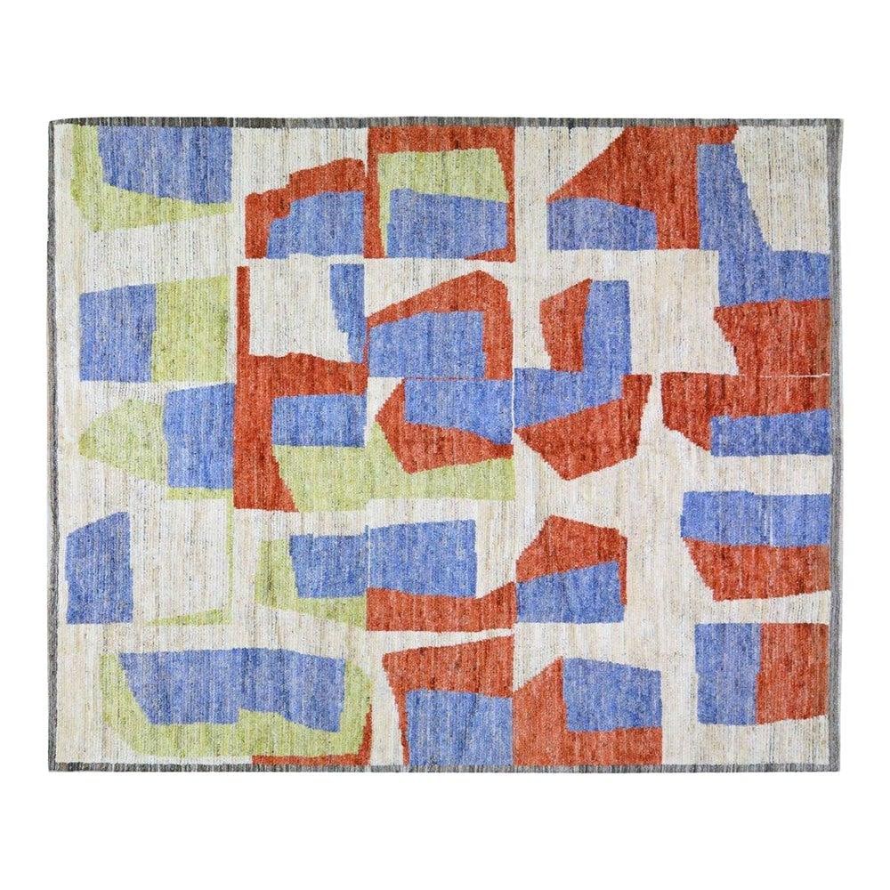 Hand-Knotted Wool Area Rug Art Deco Moroccan Style 8'4" x 10'2" (1 of 6)