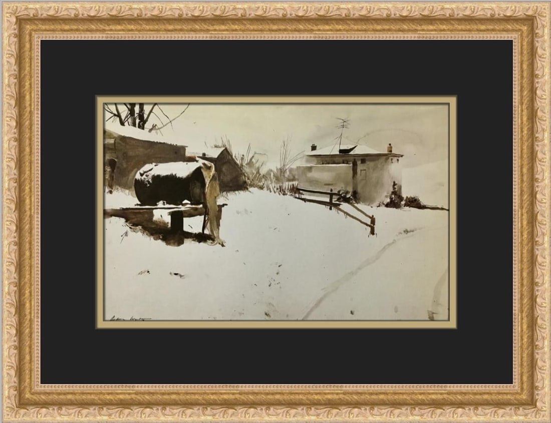Andrew Wyeth Oil Drum Custom Framed Art Print 1976 (1 of 2)