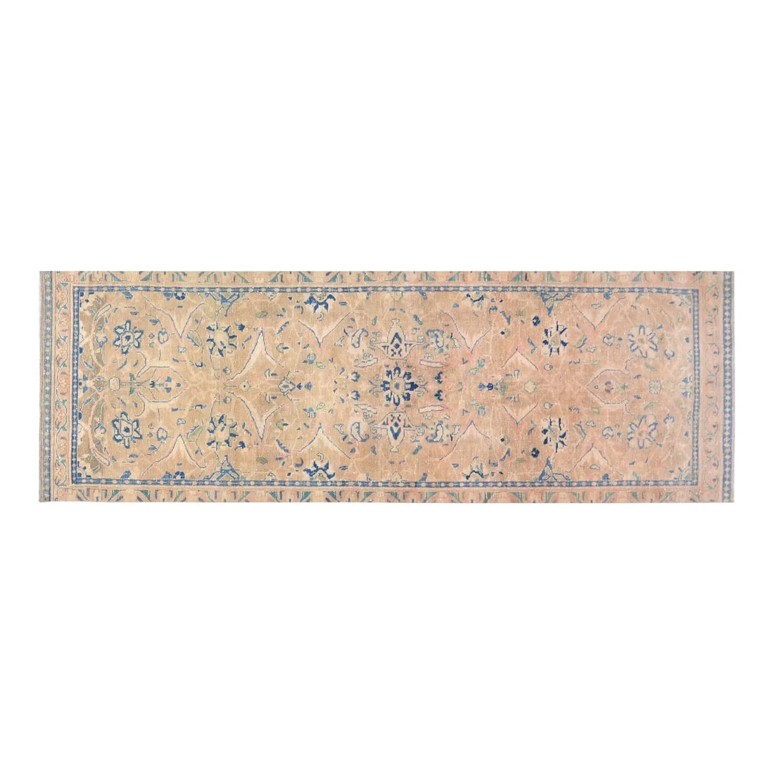 Turkish Wool Runner Rug Hand Knotted 3'2" x 10' Chocolate: Turkish Wool Runner Rug Hand Knotted 3'2" x 10' Chocolate This vintage Turkish hand-knotted wool rug showcases traditional craftsmanship combined with a modern design sensibility. Expertly crafted, th
