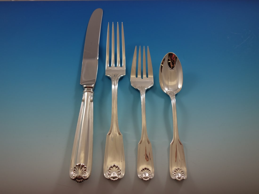 Towle Sterling Silver Benjamin Franklin 4-Piece Dinner Set: Towle Sterling Silver Benjamin Franklin 4-Piece Dinner Set Enhance your dining experience with this exquisite 4-piece dinner size place setting in the classic Benjamin Franklin pattern by Towle. Craft