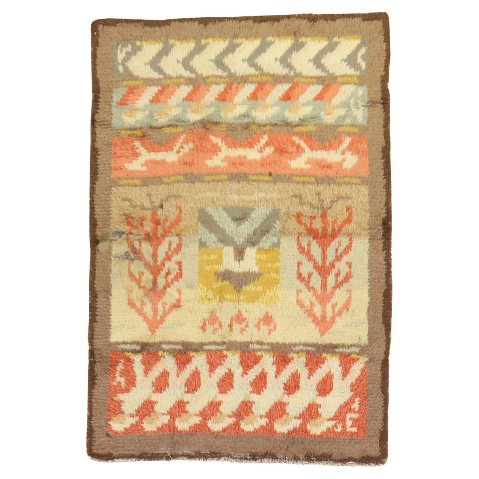 Mid-20th Century Finnish Hand-Woven Wool Rug by Anna Jarnefeldt (1 of 7)