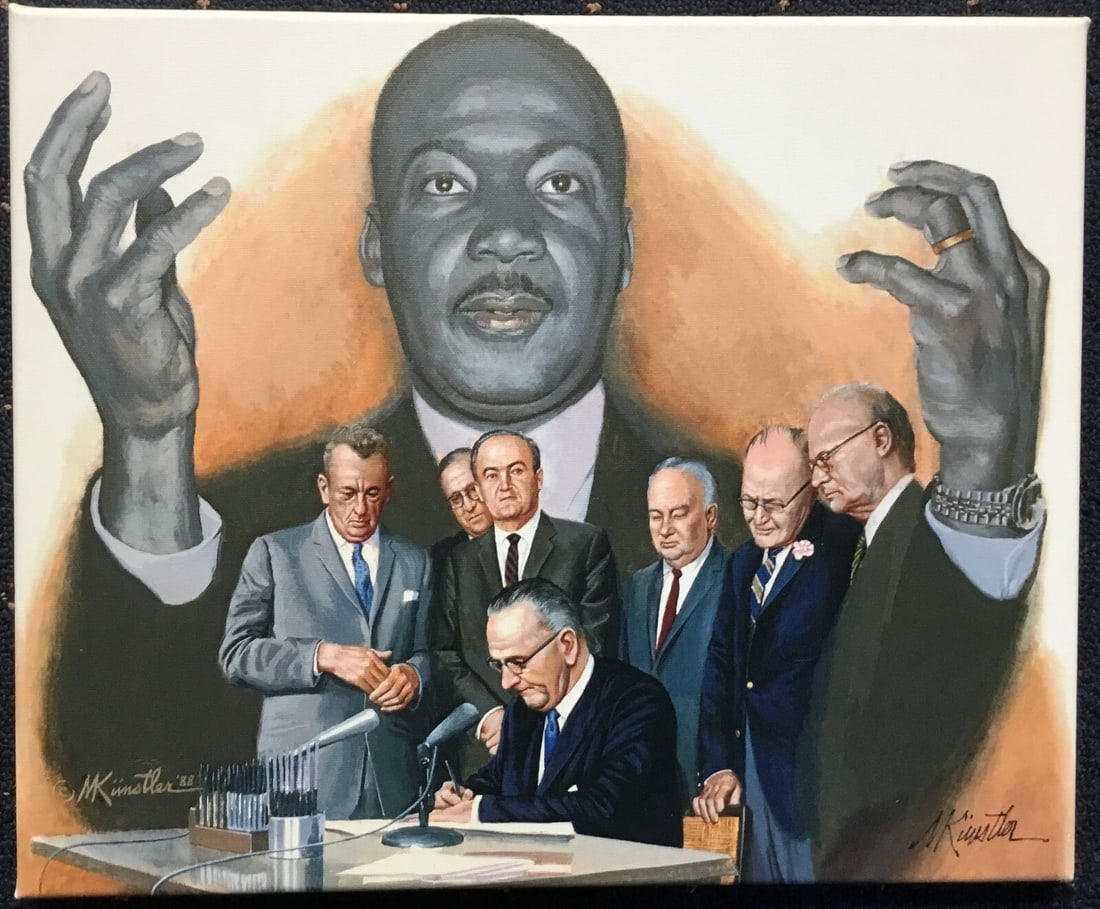 Mort Kunstler Martin Luther King Jr Signed Limited Edition Giclee Print Canvas (1 of 5)