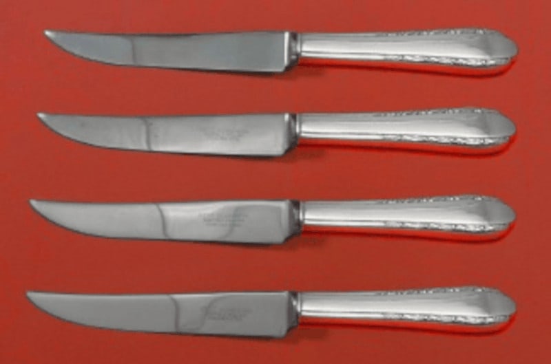 Set of 4 Moonglow Sterling Steak Knives Hollow Handle 8.5 Inch (1 of 3)