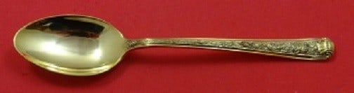 Windsor Rose Vermeil Teaspoon by Watson 6 Inch Sterling Silver Flatware: Windsor Rose Vermeil Teaspoon by Watson 6 Inch Sterling Silver Flatware Experience timeless elegance with this Windsor Rose Vermeil Teaspoon by Watson. Crafted from high-quality sterling silver, this 