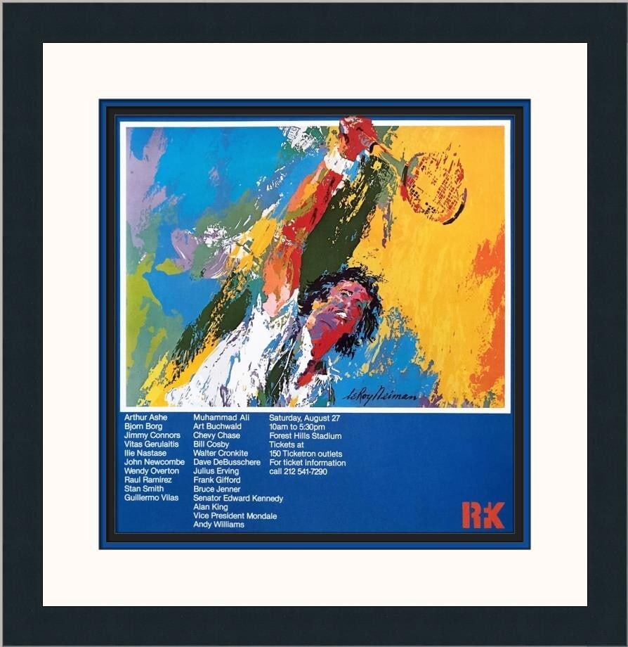 LeRoy Neiman Robert F Kennedy Tennis Poster Custom Framed Print (1 of 2)
