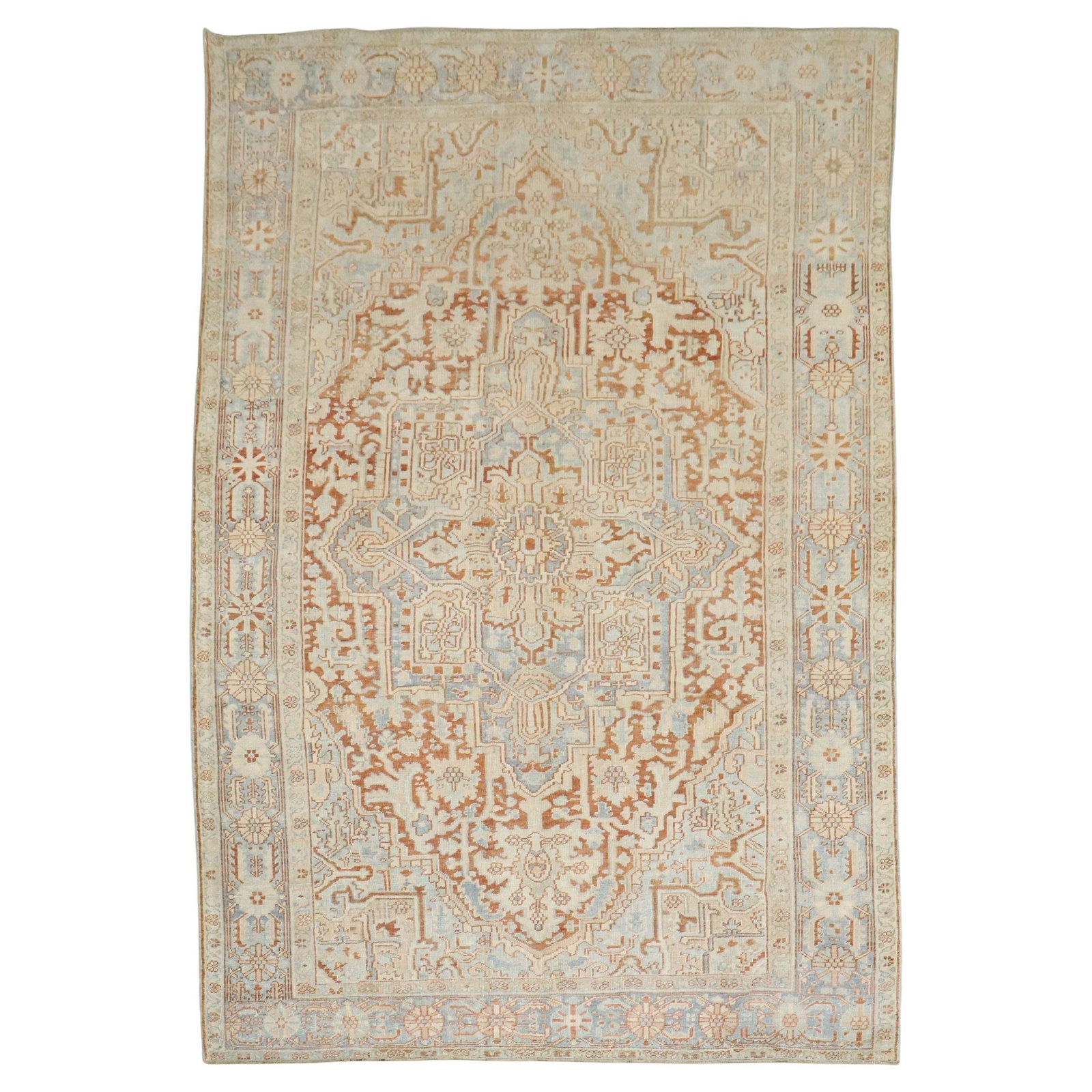 Zabihi Collection Antique Persian Heriz Rug 20th Century Hand-Knotted Wool 95 x 133 in (1 of 8)