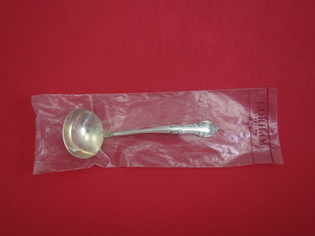 Gorham Alencon Lace Sterling Silver Sauce Ladle 5.5 Inch: Gorham Alencon Lace Sterling Silver Sauce Ladle 5.5 Inch This elegant sauce ladle features the exquisite Alencon Lace pattern by Gorham, crafted from high-quality sterling silver. Measuring 5 1/2 inch