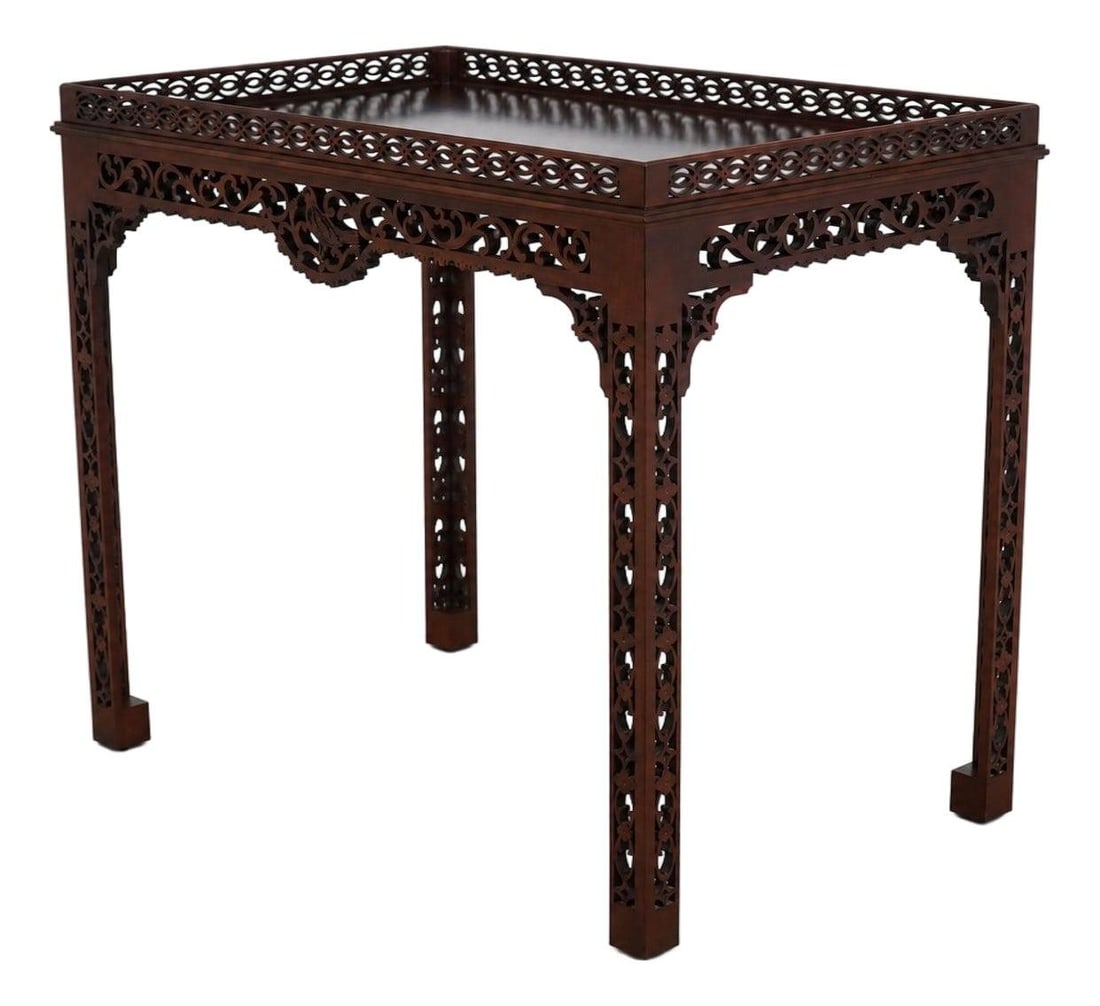 Mahogany Byrd Tea Table by Baker Colonial Williamsburg (1 of 10)