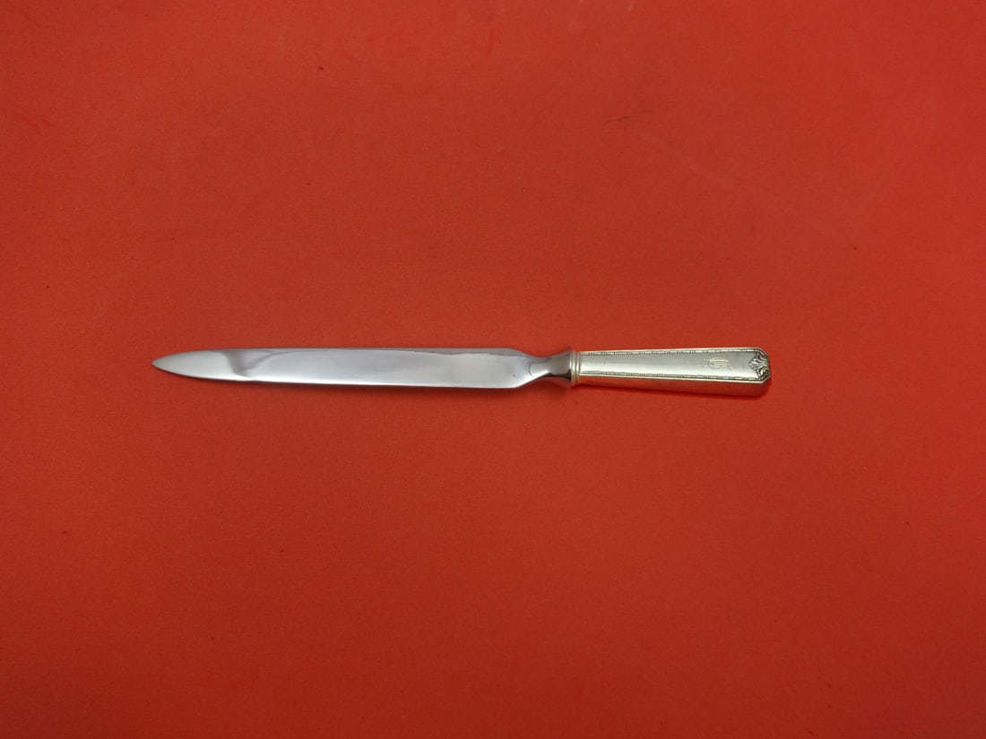 Whiting Sterling Silver Madam Morris Custom Letter Opener 8": Whiting Sterling Silver Madam Morris Custom Letter Opener 8" This exquisite letter opener features the elegant Madam Morris pattern, crafted by Whiting in sterling silver. With a hollow handle and a s