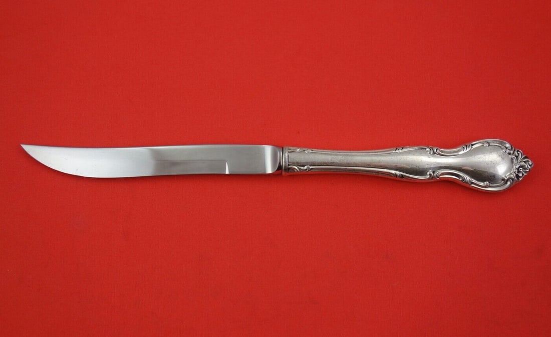 Gorham Andante Sterling Silver Steak Knife 9 1/4": Gorham Andante Sterling Silver Steak Knife 9 1/4" Introducing the Andante by Gorham Sterling Silver Steak Knife, a fine addition to your dining collection. This exquisite knife measures 9 1/4" and sho