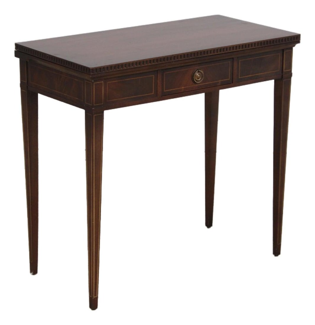 Mahogany Flip Top Hall Table English Style 32w x 16d x 30h (1 of 10)