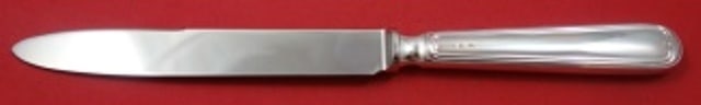 Mauriziano Schiavon Italy Sterling Silver Dinner Knife 9 3/4": Mauriziano Schiavon Italy Sterling Silver Dinner Knife 9 3/4" Introducing the Mauriziano by Schiavon Sterling Silver Dinner Knife, a stunning piece of flatware that blends classic elegance with modern