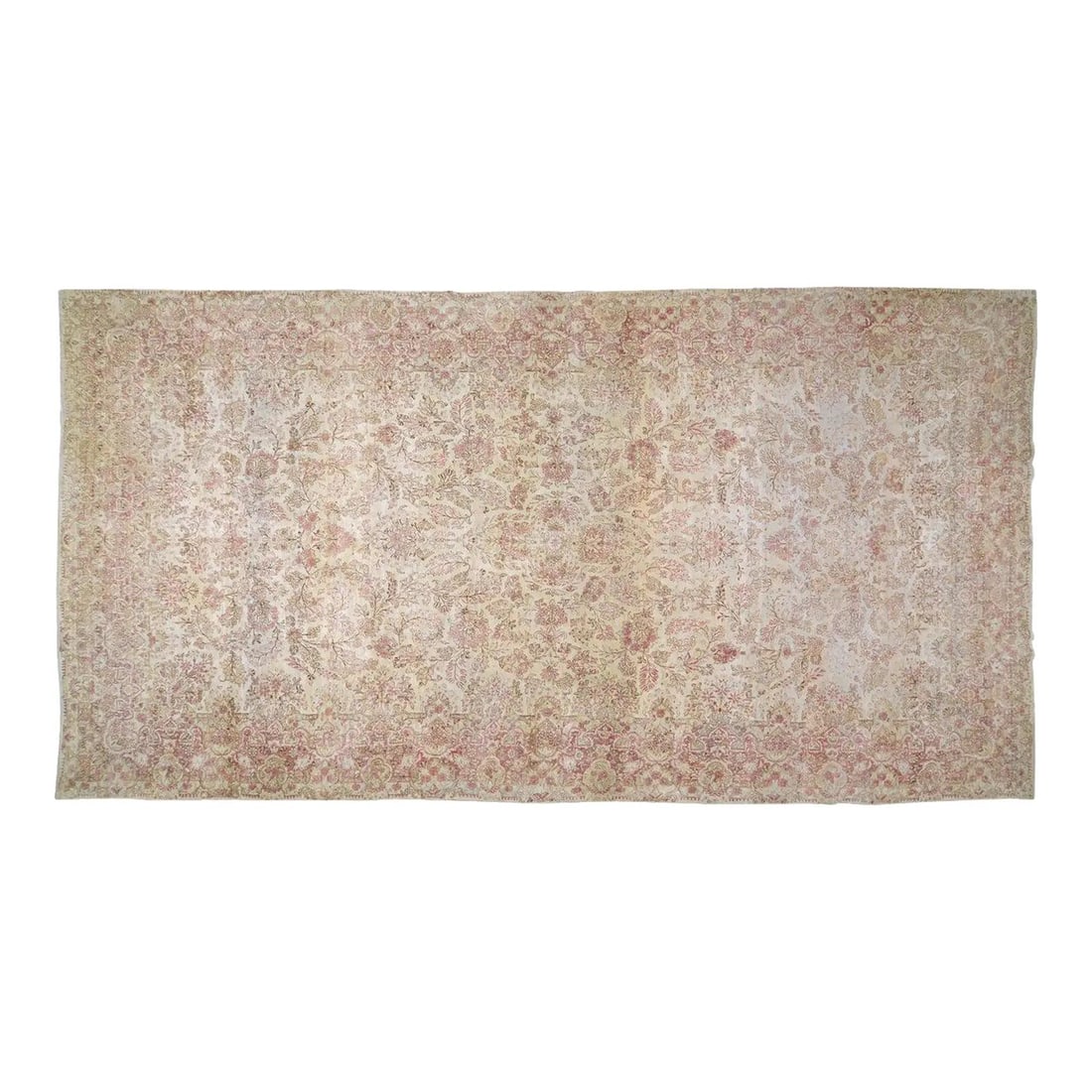 Hand Knotted Wool Anatolian Rug 9'8x18'5: Hand Knotted Wool Anatolian Rug 9'8x18'5 This vintage Turkish Anatolian rug is hand-knotted from wool using traditional rug-making techniques, blending classic craftsmanship with a modern design sensi