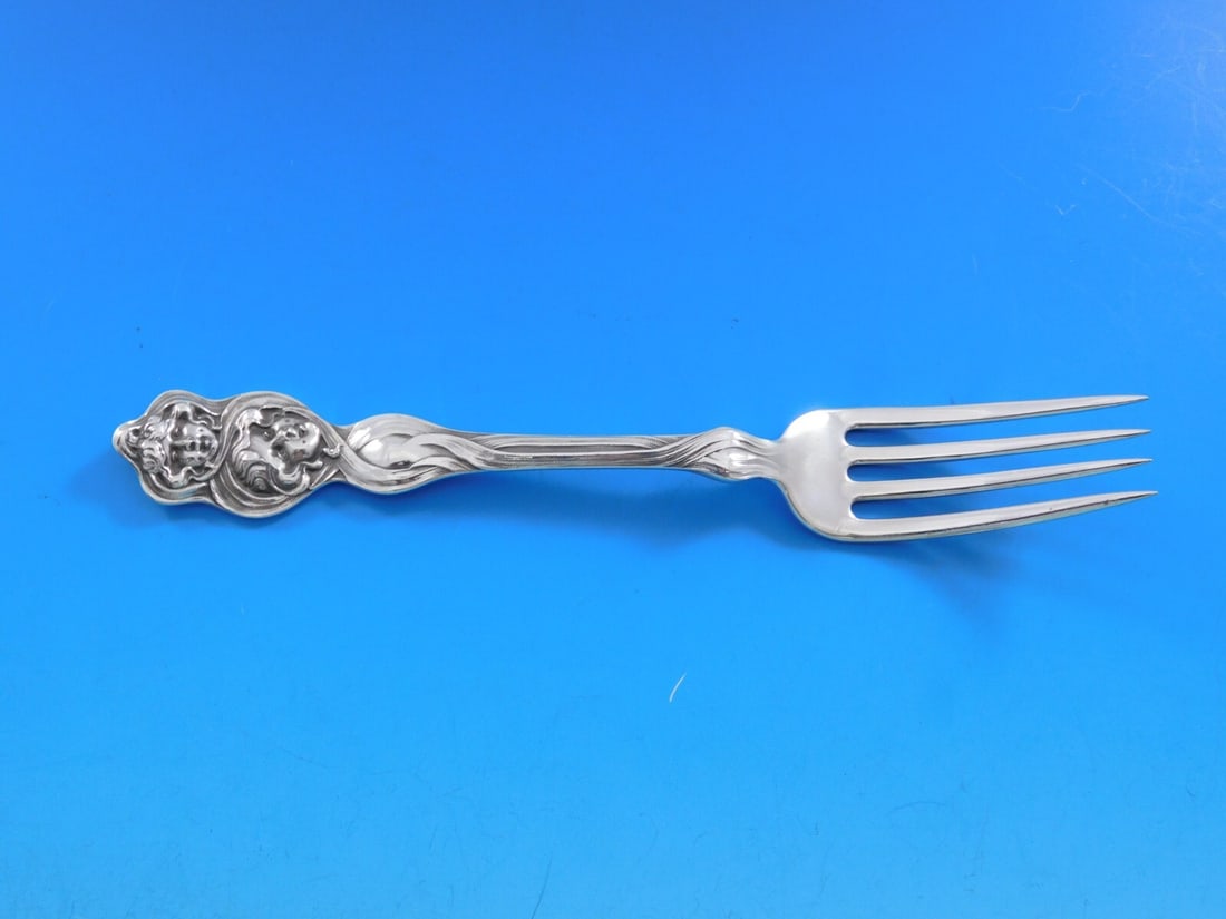 Unger Cupid Sunbeams Sterling Silver Junior Fork 6 in Art Nouveau (1 of 4)