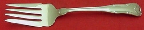 Kirk King Sterling Silver Serving Fork Cold Meat 8 3/4 in: Kirk King Sterling Silver Serving Fork Cold Meat 8 3/4 in Sterling silver cold meat fork in the King pattern by Kirk. This serving fork measures 8 3/4 inches and is not monogrammed. It is described as