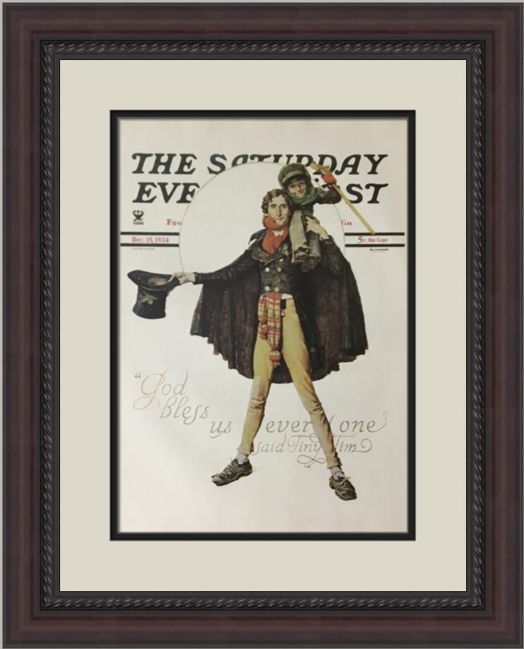 Norman Rockwell Tiny Tim Framed Print 1979 Americana Art: Norman Rockwell Tiny Tim Framed Print 1979 Americana Art This stunning custom framed print titled "Tiny Tim" by renowned artist Norman Rockwell captures the essence of Americana. Produced in 1979, thi