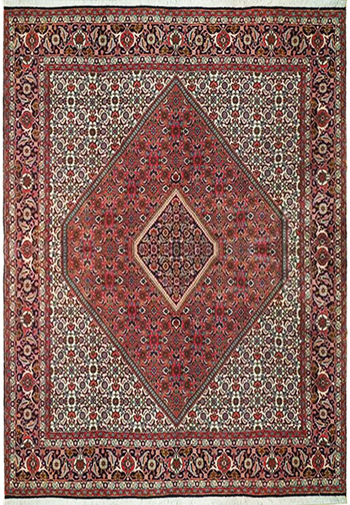 Persian Bijar Rug 6'7 x 8'2 Handmade Wool Iran Traditional Design (1 of 6)