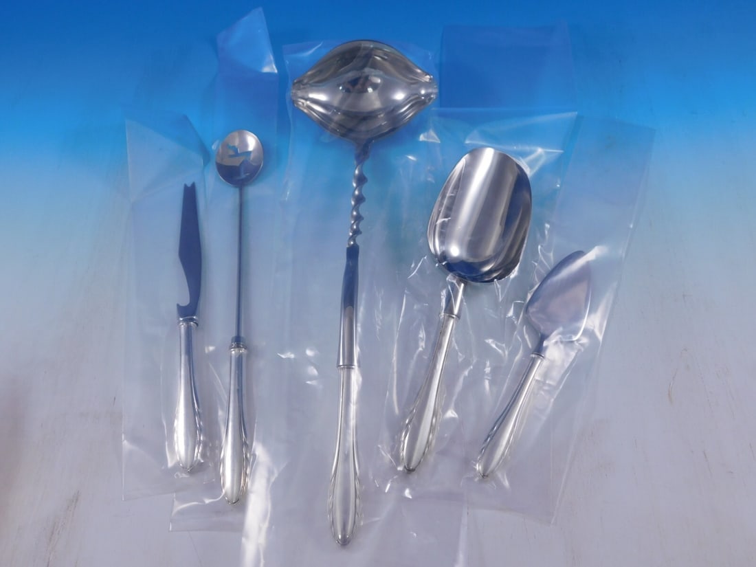 Gorham Lyric Sterling Silver 5-Piece Cocktail Serving Set: Gorham Lyric Sterling Silver 5-Piece Cocktail Serving Set Elevate your cocktail parties with this exquisite Lyric by Gorham Sterling Silver Cocktail Party Bar Serving Set. Crafted from high-quality st