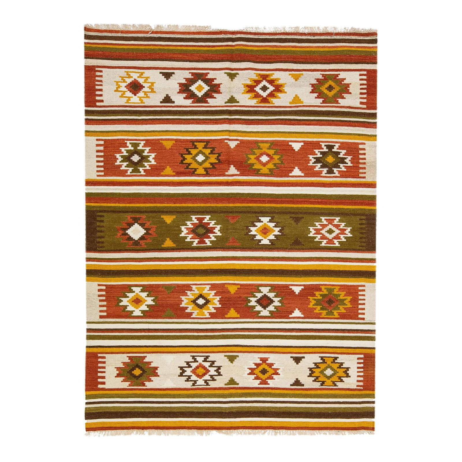 Modern Kilim Handmade Wool Rug Multicolor Geometric Design 5'10 x 7'9: Modern Kilim Handmade Wool Rug Multicolor Geometric Design 5'10 x 7'9 Enhance your living space with this stunning Modern Kilim handmade wool rug. Featuring a vibrant multicolor geometric design, this