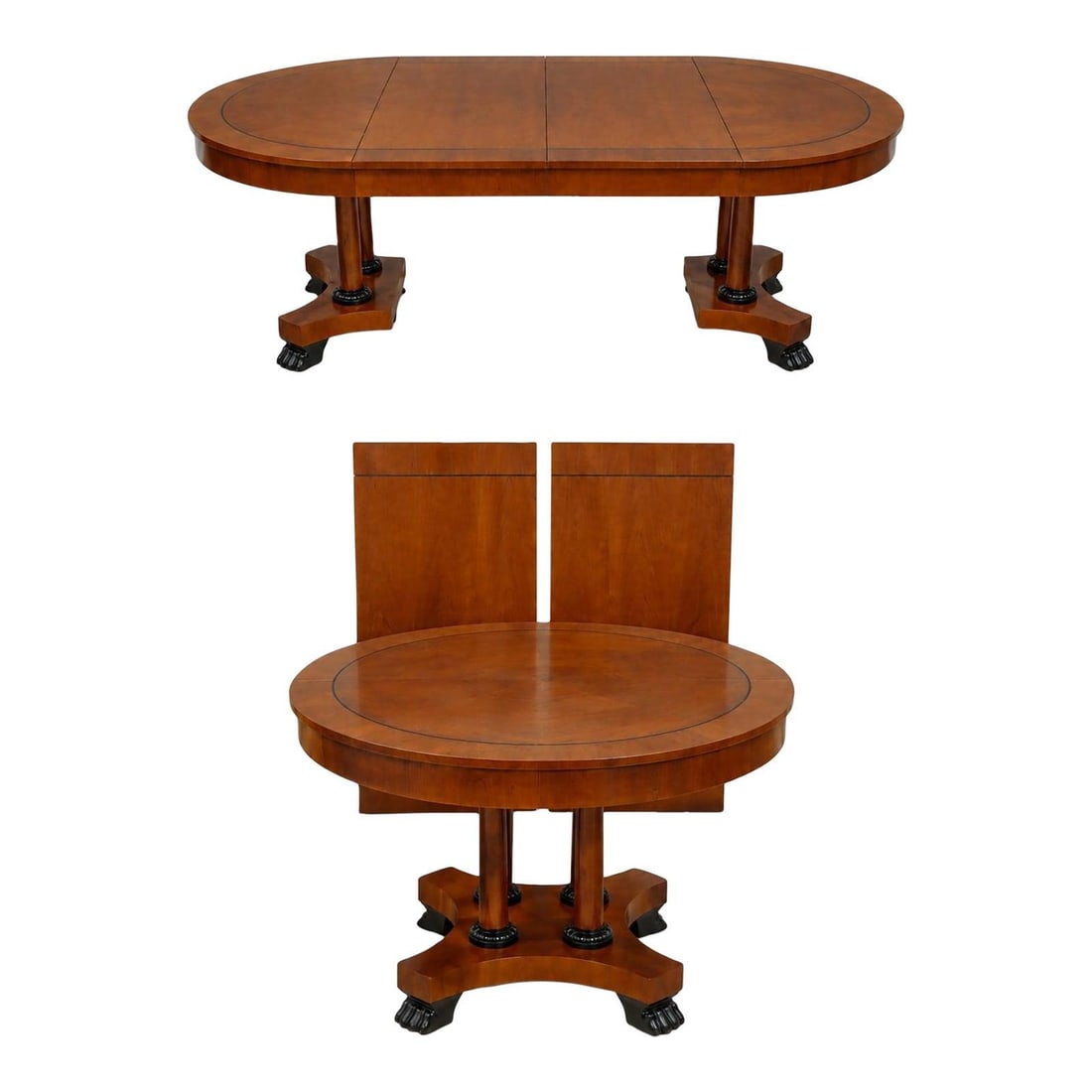 Round Cherry Dining Table Baker Palladian Collection Inlaid Top (1 of 10)