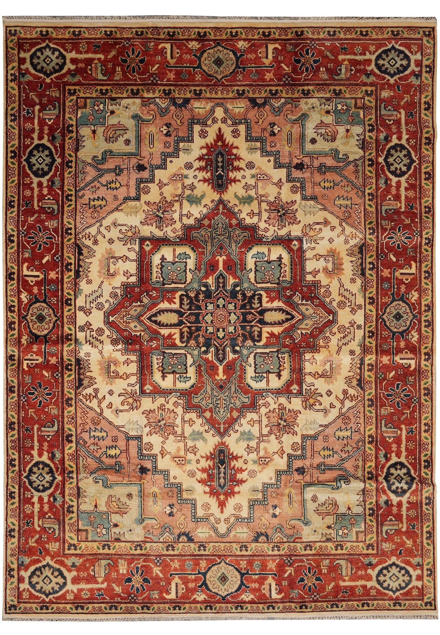 8.8 x 12 Handmade Serapi Rug India Hand Knotted Wool (1 of 12)