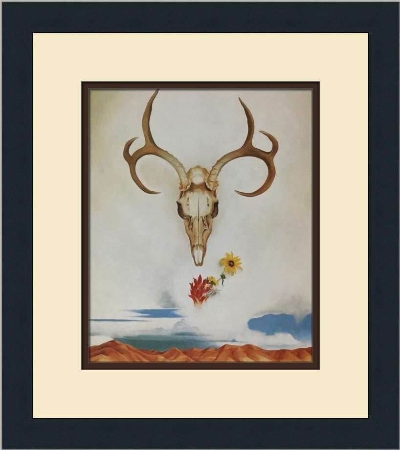 Georgia O'Keeffe Summer Days Custom Framed Modern Art Print: Georgia O'Keeffe Summer Days Custom Framed Modern Art Print This custom framed print features the iconic artwork "Summer Days" by renowned artist Georgia O'Keeffe. Measuring 16 in. by 14 in., this med