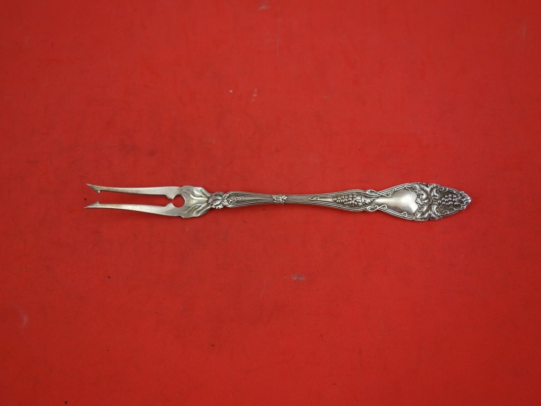 Cloeta International Sterling Silver 2-Tine Pickle Fork 6 1/4 in (1 of 2)