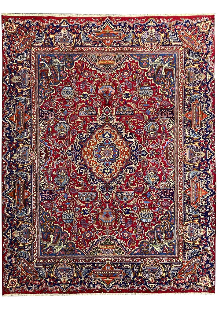 Exotic Pattern 9.8 x 12.7 Persian Kashmar Rug (1 of 15)