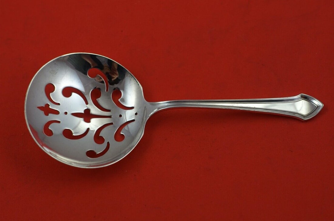 Durgin Essex Sterling Silver Nut Spoon 4 7/8" Serving Spoon (1 of 2)