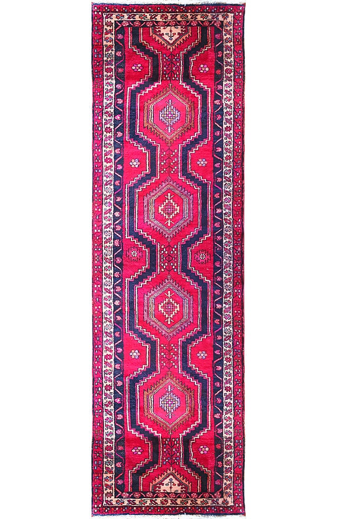 Persian Handmade Tribal Runner 3.5' x 11' Wool Area Rug: Persian Handmade Tribal Runner 3.5' x 11' Wool Area Rug Free continental US Shipping Transform your space with the stunning 3.5 x 11.0 Persian Handmade Tribal Runner. This exquisite area rug, crafted 