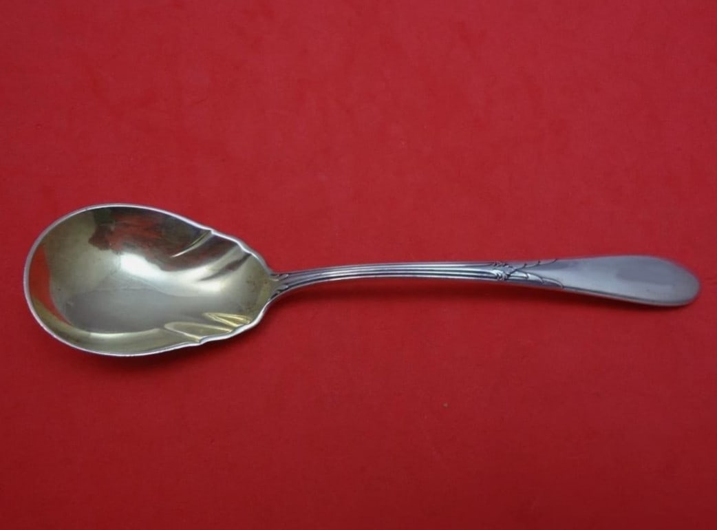 Gorham Rose Marie Sterling Silver Sugar Spoon Gold Washed 6 Inch Serving: Gorham Rose Marie Sterling Silver Sugar Spoon Gold Washed 6 Inch Serving This exquisite sugar spoon from the Rose Marie pattern by Gorham is a stunning addition to any collection. Crafted from sterlin
