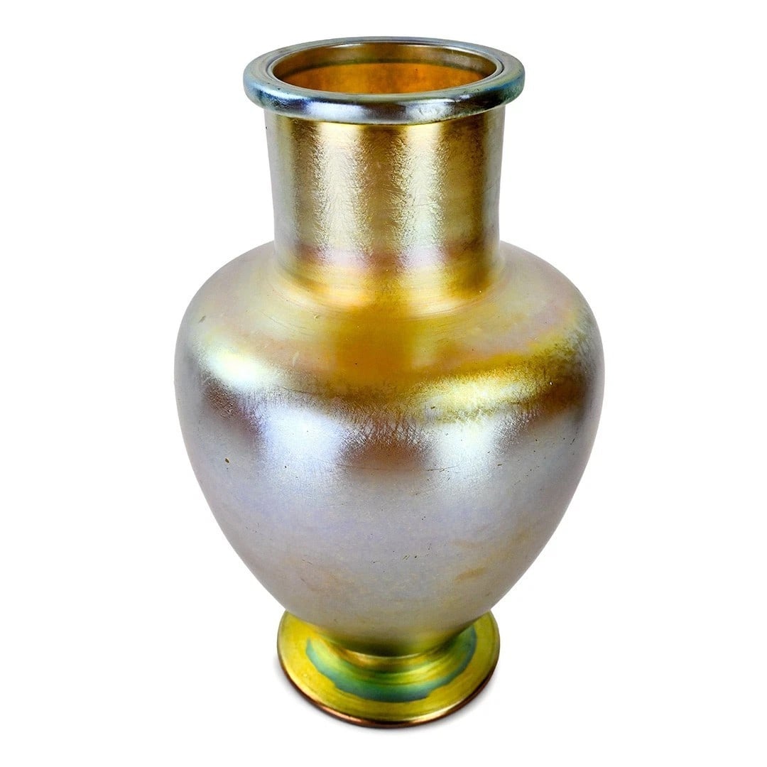 Tiffany Favrile glass table vase inscribed 13.5 inch (1 of 6)