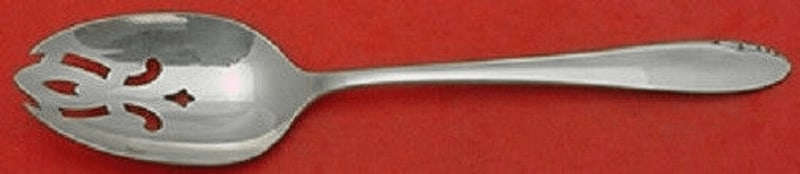Oneida Lasting Spring Sterling Silver Slotted Serving Spoon 8 1/4": Oneida Lasting Spring Sterling Silver Slotted Serving Spoon 8 1/4" This exquisite serving spoon is crafted from sterling silver and features the elegant Lasting Spring pattern by Oneida. Measuring 8 1