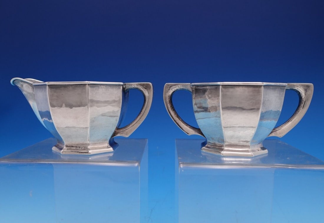 Kalo Sterling Silver Handwrought Sugar Creamer 2 Piece Set (1 of 13)