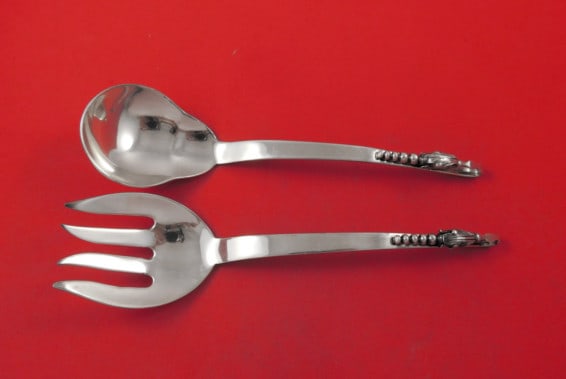Blossom by Ramirez Sterling Silver Salad Serving Set 2pc 8.5" (1 of 1)