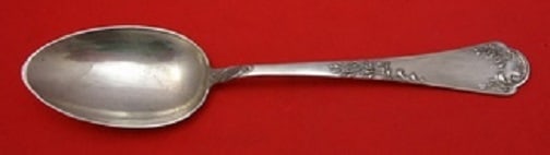 German 800 Silver Art Nouveau Place Soup Spoon 8.5 inches (1 of 1)