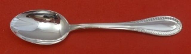 Impero Sterling Silver Teaspoon by Schiavon Italy 5 3/4 inches: Impero Sterling Silver Teaspoon by Schiavon Italy 5 3/4 inches Discover the elegance of the Impero by Schiavon-Italy Sterling Silver Teaspoon, measuring 5 3/4 inches. This exquisite spoon showcases a 
