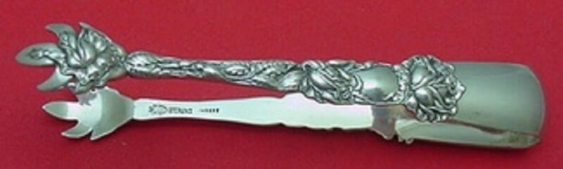 Alvin Bridal Rose Sterling Silver Sugar Tong 4.5 Inches: Alvin Bridal Rose Sterling Silver Sugar Tong 4.5 Inches This stunning sugar tong, crafted in the elegant Bridal Rose pattern by Alvin, is a beautiful addition to any table setting. Made of high-qualit