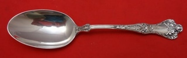 Gorham Patrician Sterling Silver 6" Spoon Monogrammed Antique: Gorham Patrician Sterling Silver 6" Spoon Monogrammed Antique This exquisite 6" spoon from the Patrician pattern by Gorham is crafted from high-quality sterling silver, making it a timeless addition t