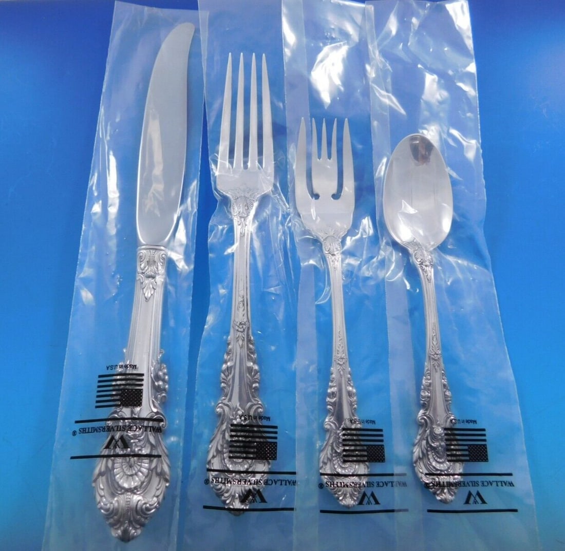 Wallace Sir Christopher Sterling Silver Flatware Set 32 pc with Storage Chest (1 of 5)