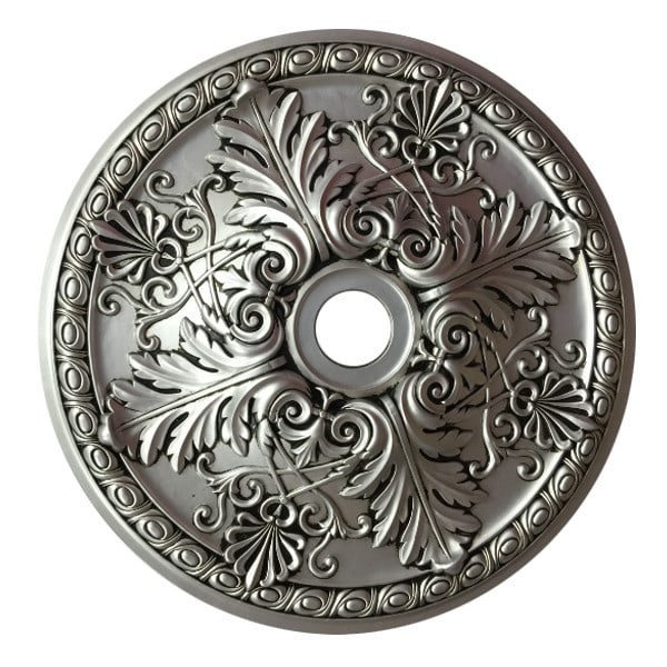 Artistry French Silver 33 Inch Ceiling Medallion Round (1 of 2)