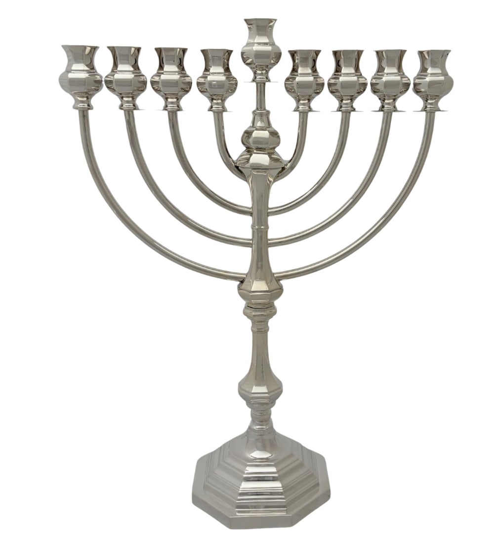 Tiffany Co Sterling Silver Modern Hanukkah Menorah 19 Inch
