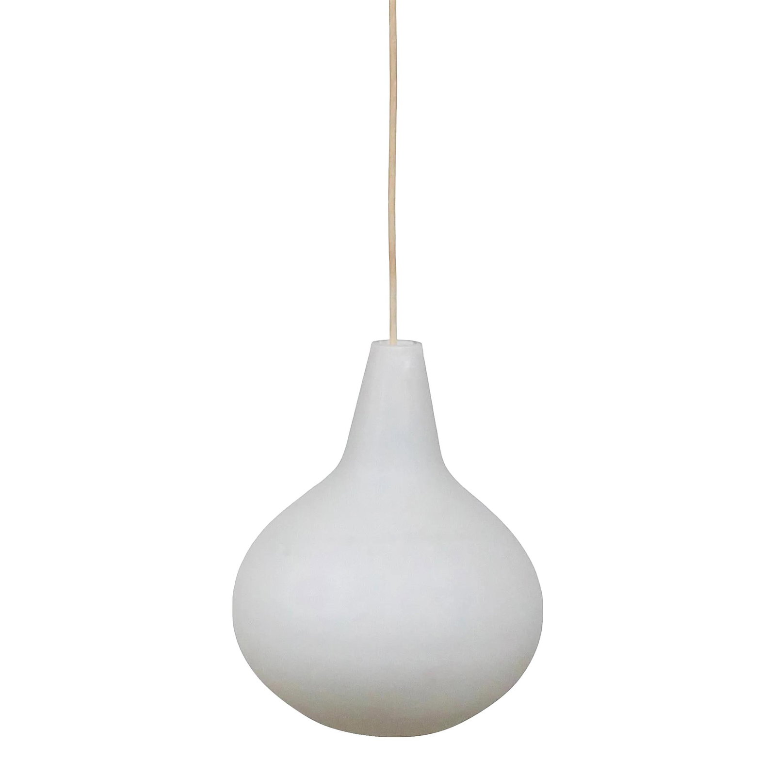 Mid Century Frosted White Glass Pendant Light 1960s Luxus After Kristiansson (1 of 10)