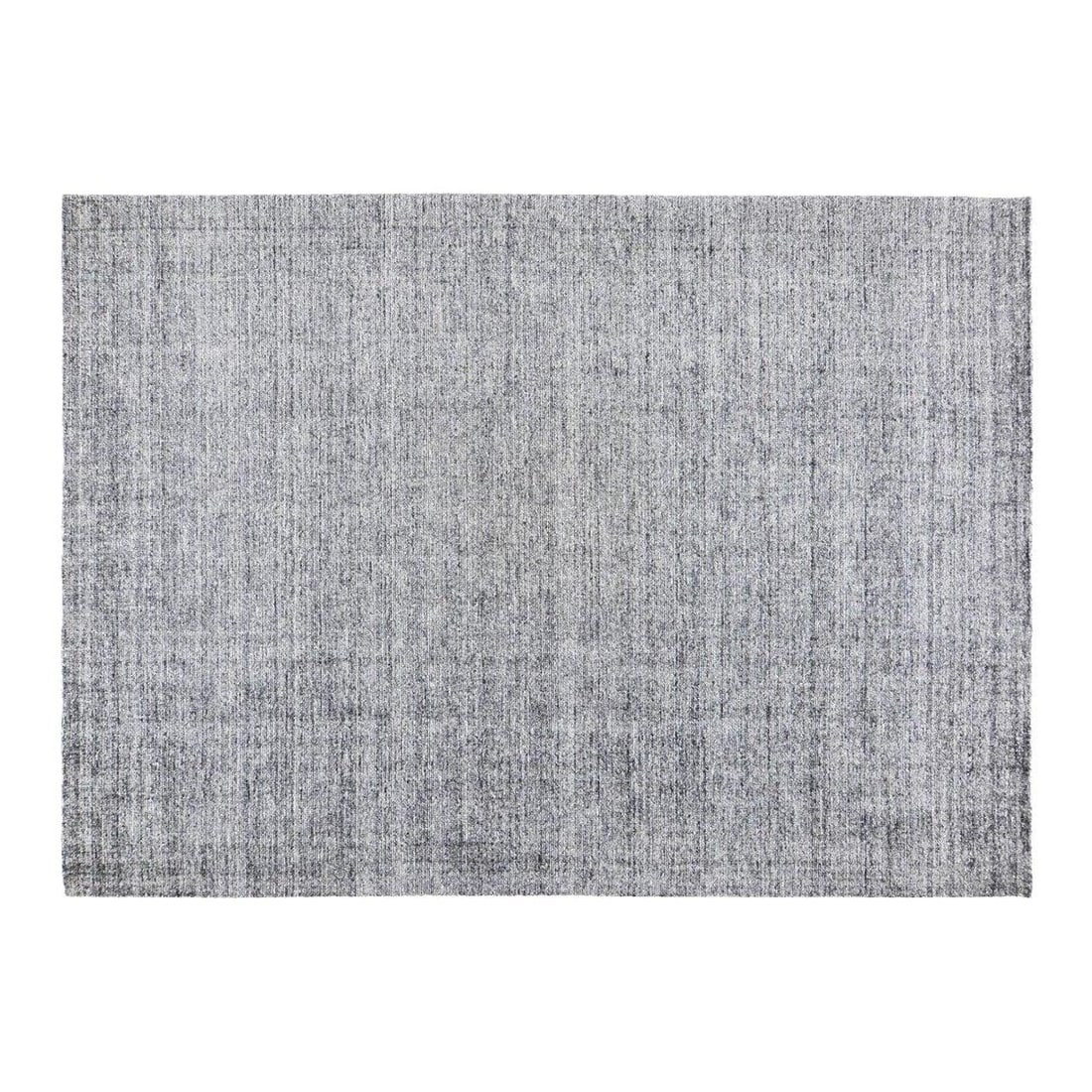 Gray Wool Hand-Knotted Rug with Modern Indian Design 4'x6'