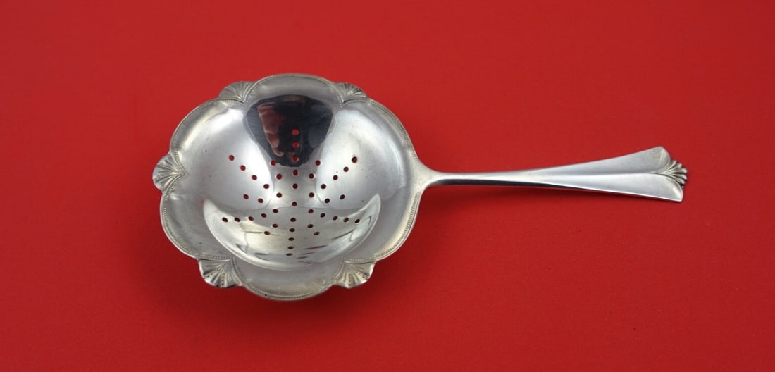 David Andersen Town Hall Sterling Silver Tea Strainer 5 7/8" (1 of 2)