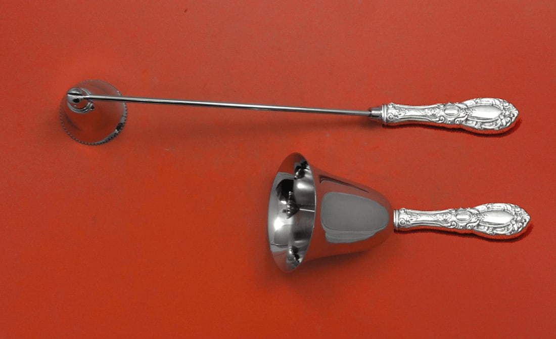 Towle King Richard Sterling Silver 2pc Hostess Set Dinner Bell Candle Snuffer (1 of 5)
