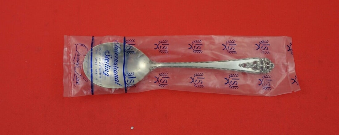 International Sterling Silver Queen's Lace 6 Inch Sugar Spoon Factory Sealed (1 of 2)