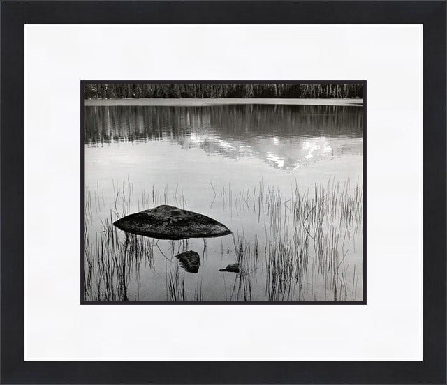 Ansel Adams Rock and Grass Moraine Lake Custom Framed Print 16 x 18 Modernism Art: Ansel Adams Rock and Grass Moraine Lake Custom Framed Print 16 x 18 Modernism Art This stunning custom framed print, titled "Rock and Grass Moraine Lake Sequoia Park CA" by renowned artist Ansel Adams