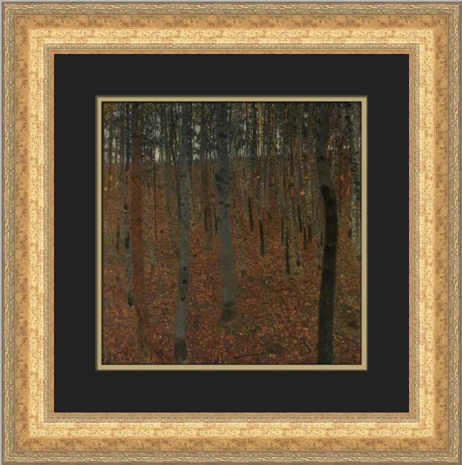 Gustav Klimt Beech Forest I Custom Framed Art Print 20x20: Gustav Klimt Beech Forest I Custom Framed Art Print 20x20 This exquisite custom framed print features Gustav Klimt's iconic artwork, "Beech Forest I." Measuring 20 inches by 20 inches, this medium-siz