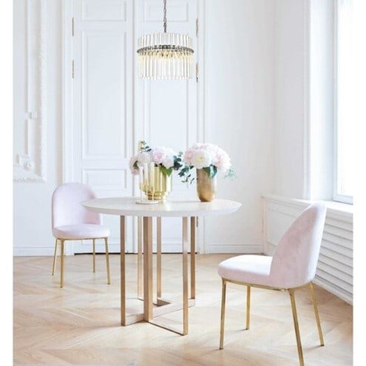 Paulina 3 Light Polished Nickel Glass Rod Chandelier